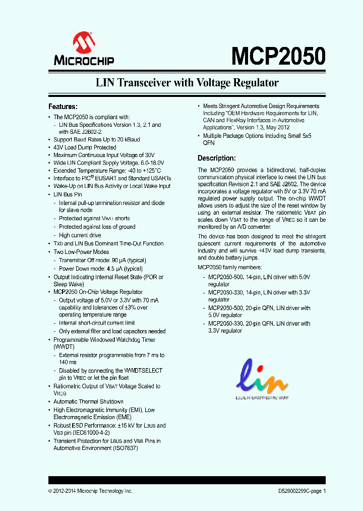 MCP2050T-EMQ_8498180.PDF Datasheet