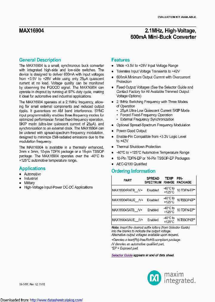 MAX16904SATB60VT_8511078.PDF Datasheet