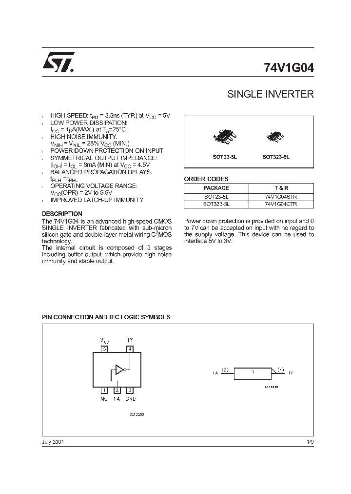 74V1G04STR_8514482.PDF Datasheet