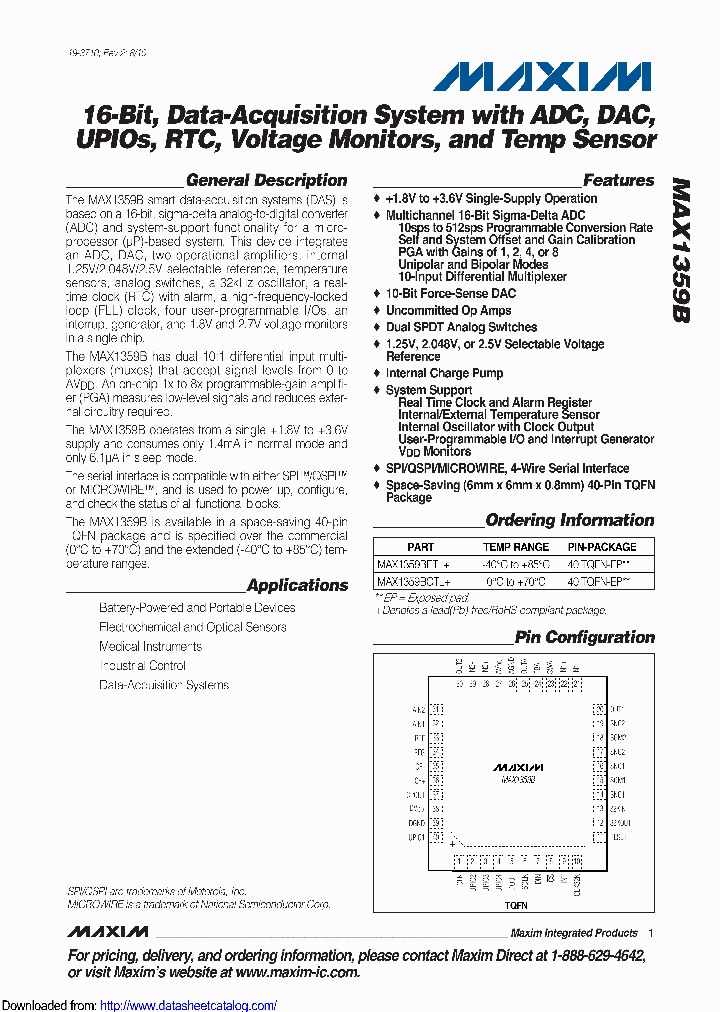 MAX1359BETLT_8520324.PDF Datasheet