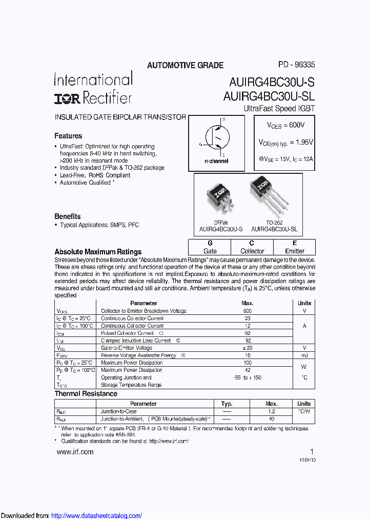 AUIRG4BC30U-S_8522179.PDF Datasheet