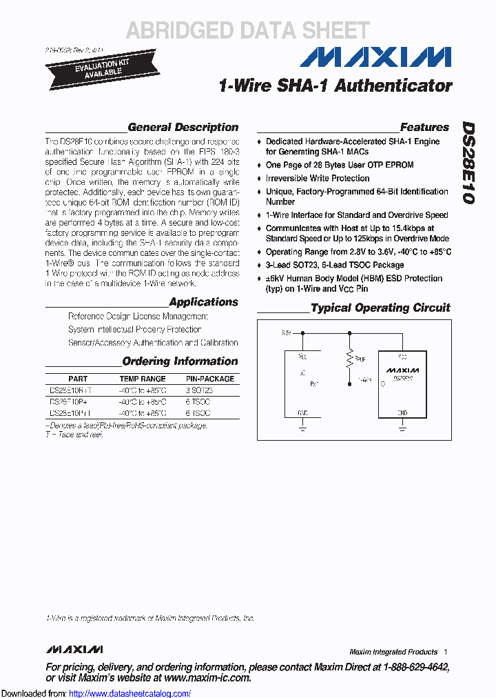 DS28E10R-W171T_8522359.PDF Datasheet