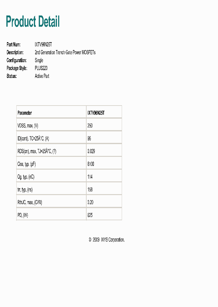 IXTH96N25T_8527609.PDF Datasheet