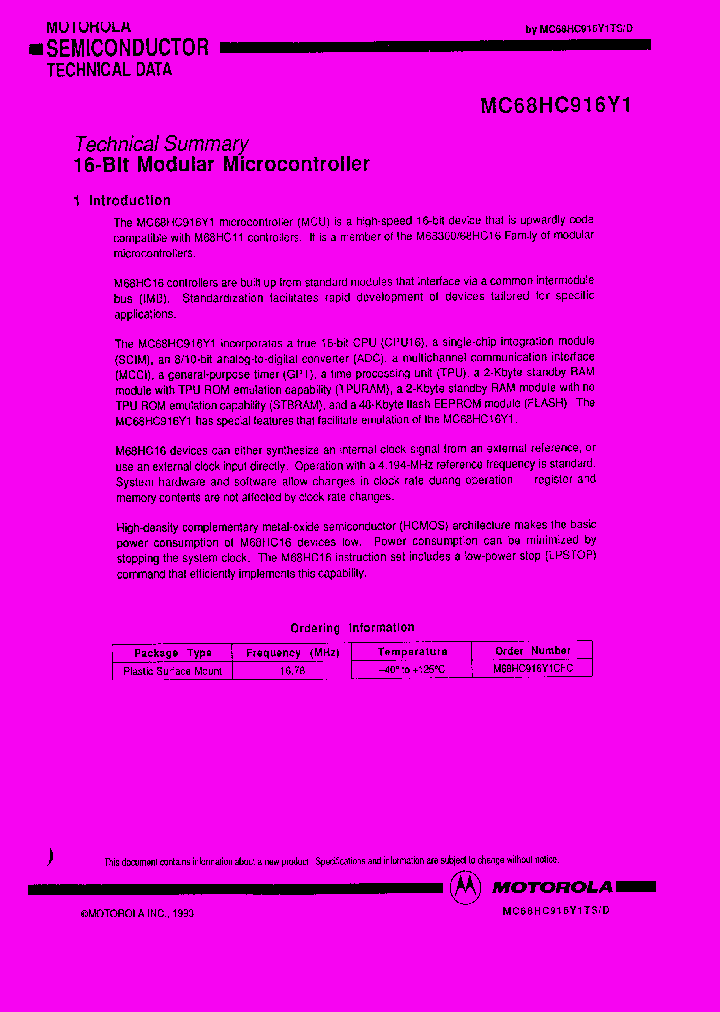 MC68HC916Y1TS_8539640.PDF Datasheet