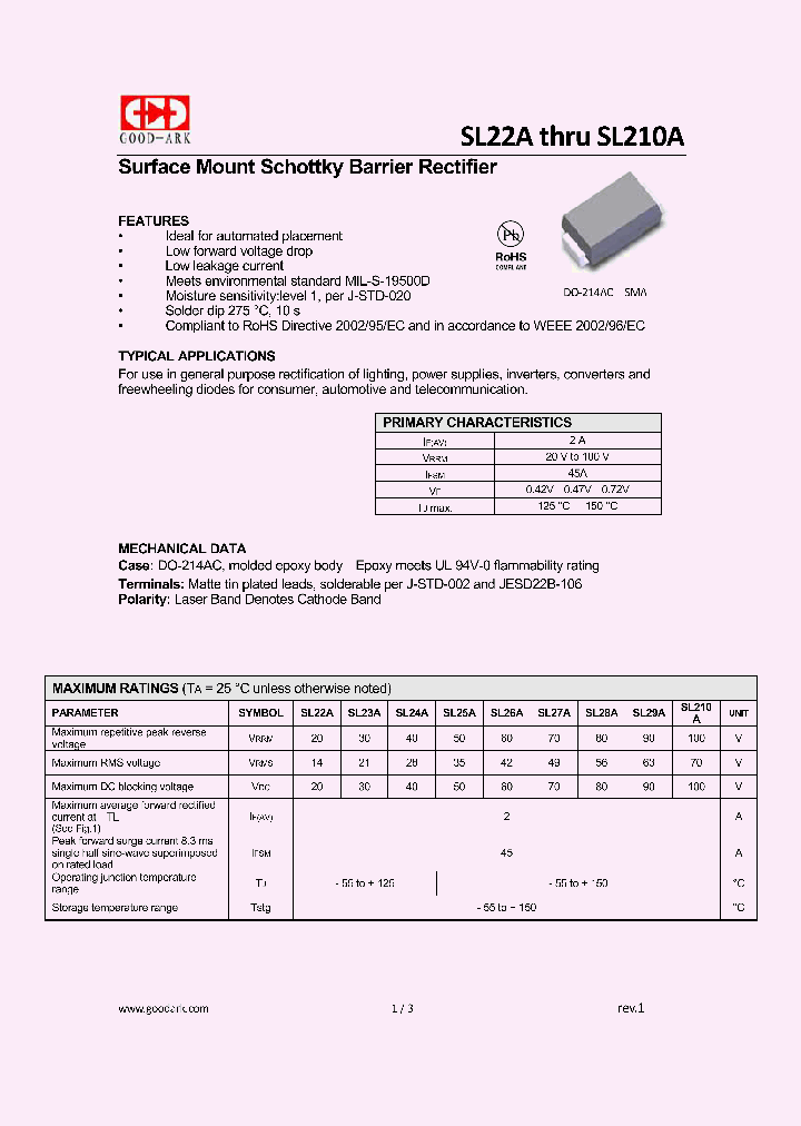 SL210A_8540101.PDF Datasheet