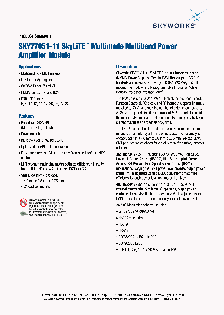 SKY77651-11_8541954.PDF Datasheet