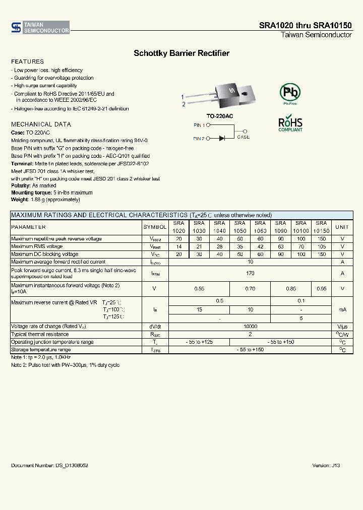 SRA10100_8544530.PDF Datasheet