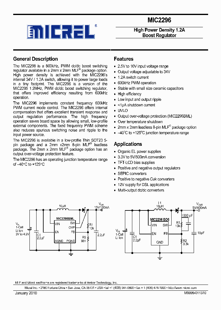 MIC2296BML_8546433.PDF Datasheet