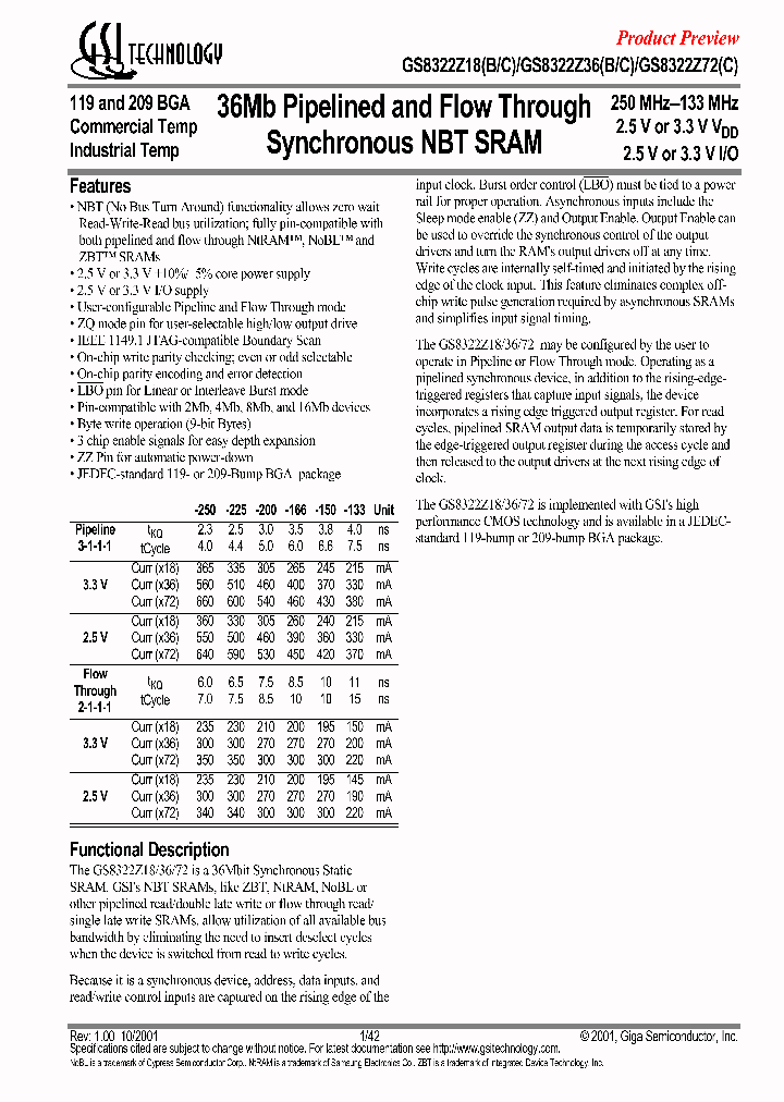 GS8322Z18B-166I_8550318.PDF Datasheet