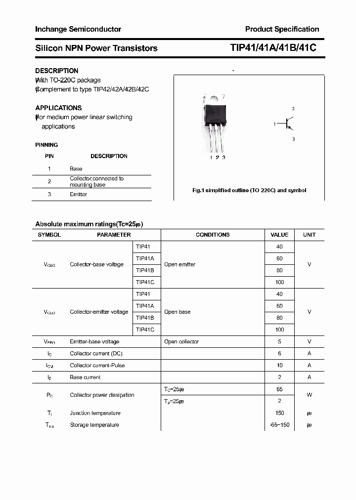 TIP41_8566746.PDF Datasheet