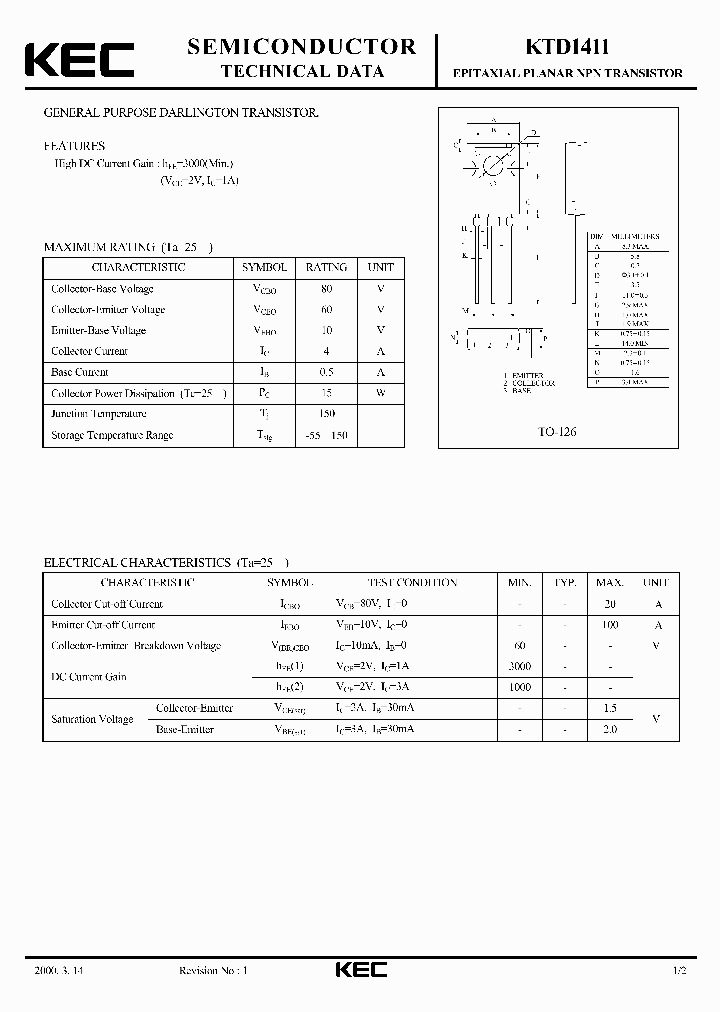 KTD1411_8614632.PDF Datasheet