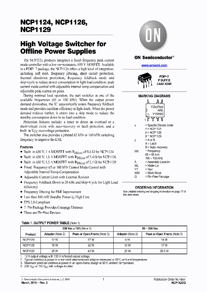 NCP1129BP100G_8616942.PDF Datasheet