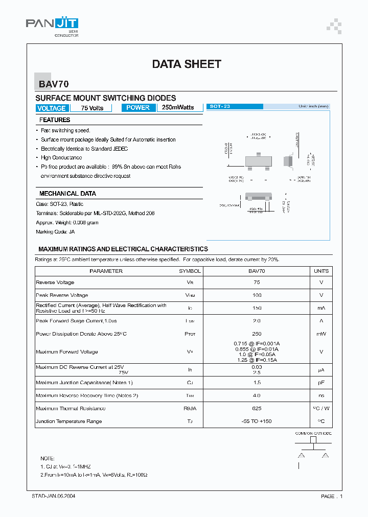 BAV70_8621835.PDF Datasheet