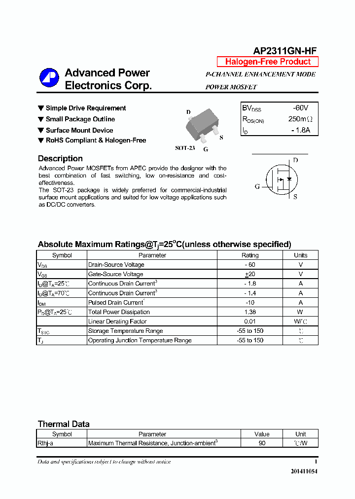 AP2311GN-HF-16_8623012.PDF Datasheet