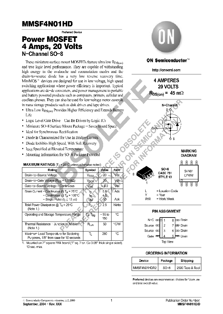 MMSF4N01HDR2_8623899.PDF Datasheet