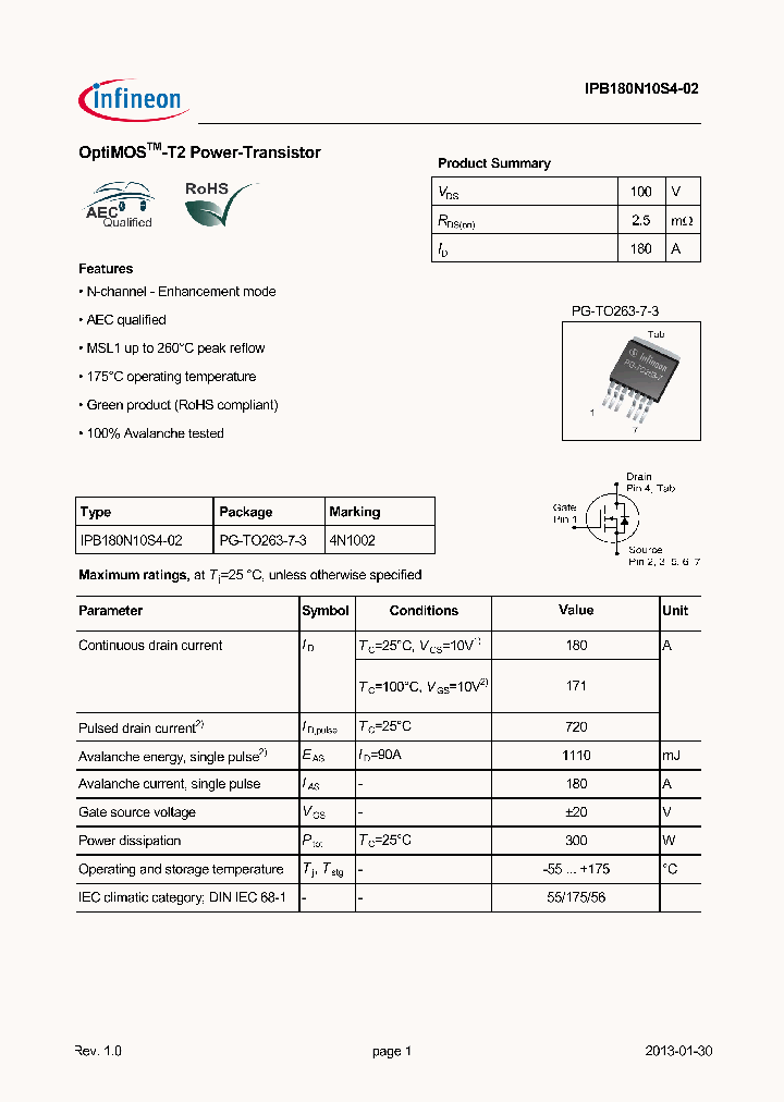 IPB180N10S4-02_8630815.PDF Datasheet