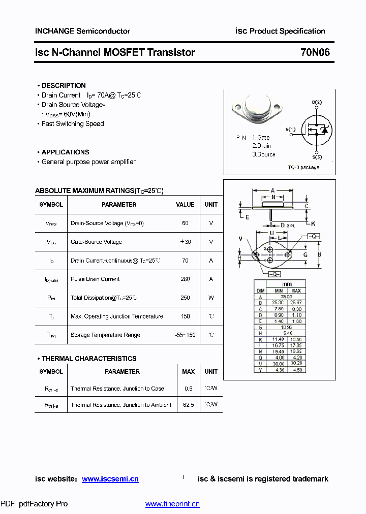 70N06_8660091.PDF Datasheet