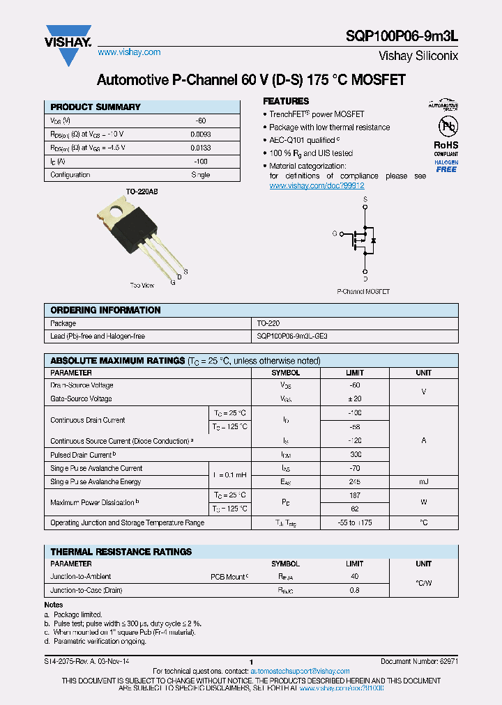 SQM100P06-9M3L-15_8678746.PDF Datasheet