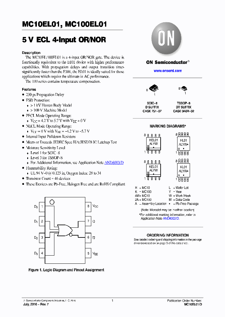 MC100EL01DG_8682431.PDF Datasheet