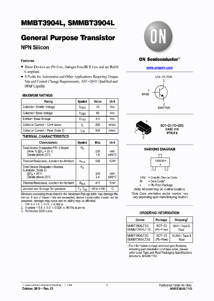 SMMBT3904LT3G_8685015.PDF Datasheet