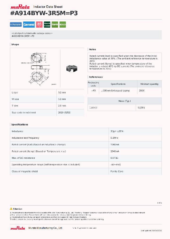 A914BYW-3R5M_8692333.PDF Datasheet