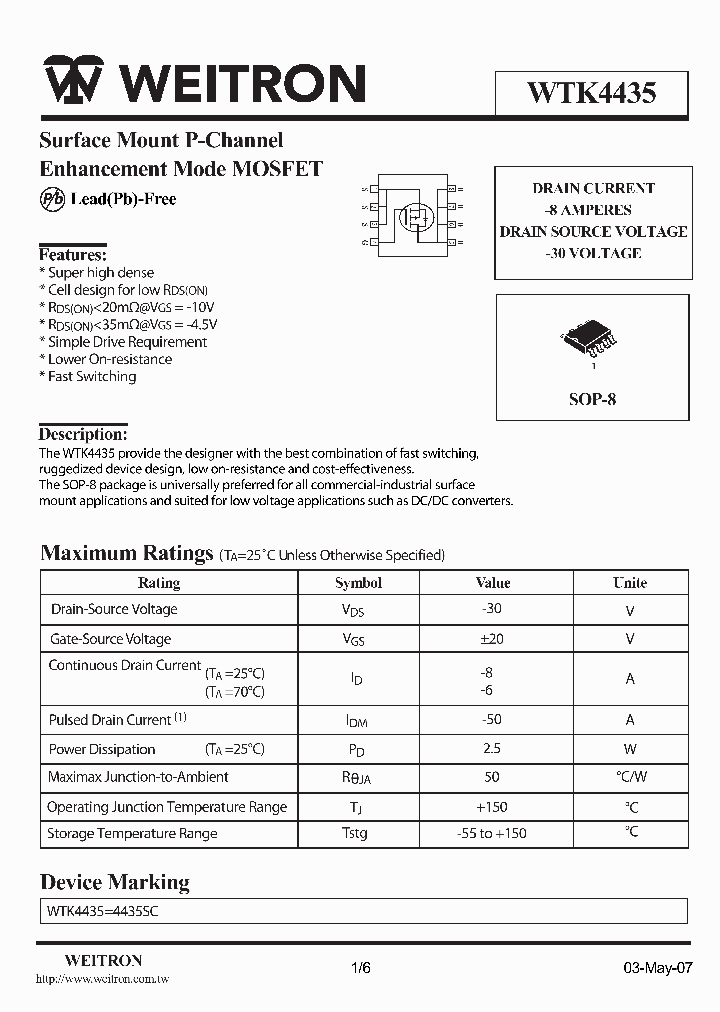 WTK4435_8700715.PDF Datasheet