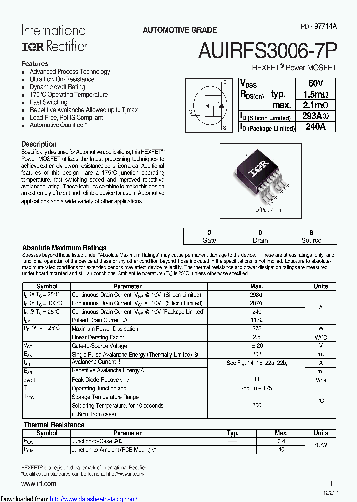 AUIRFS3006-7TRR_8701543.PDF Datasheet