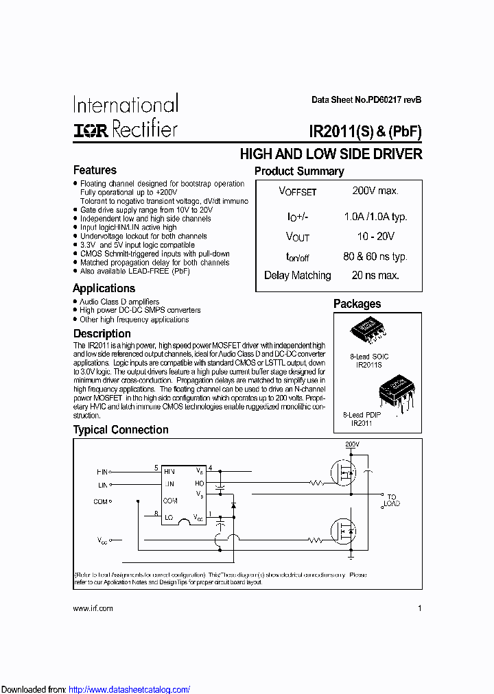 IR2011STRPBF_8702905.PDF Datasheet