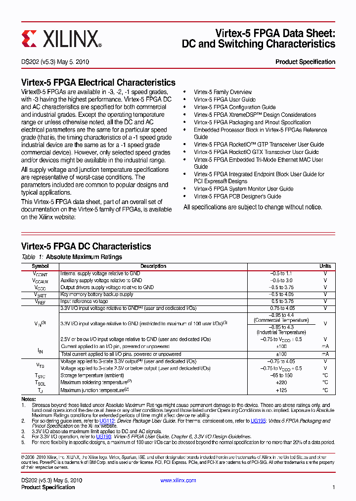 XC5VLX110_8703973.PDF Datasheet