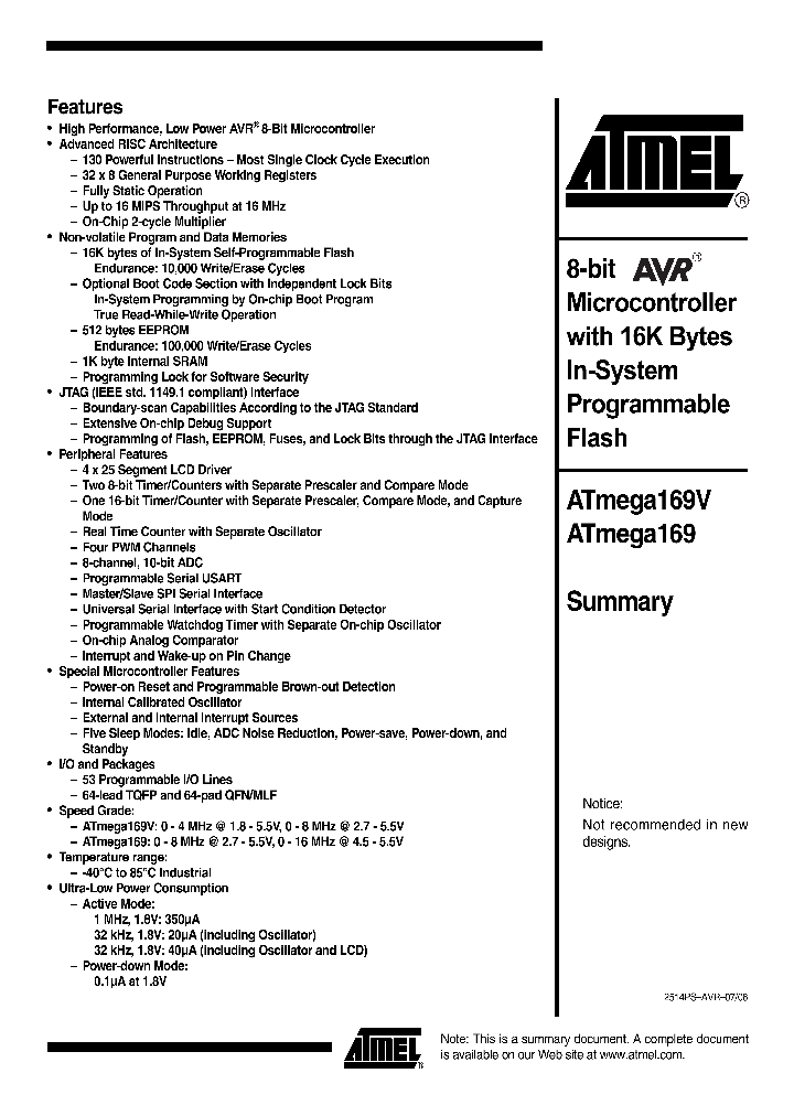 ATMEGA169-16MI_8713353.PDF Datasheet