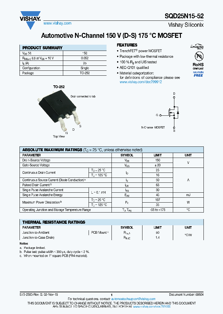 SQD100N02-3M5L_8725852.PDF Datasheet