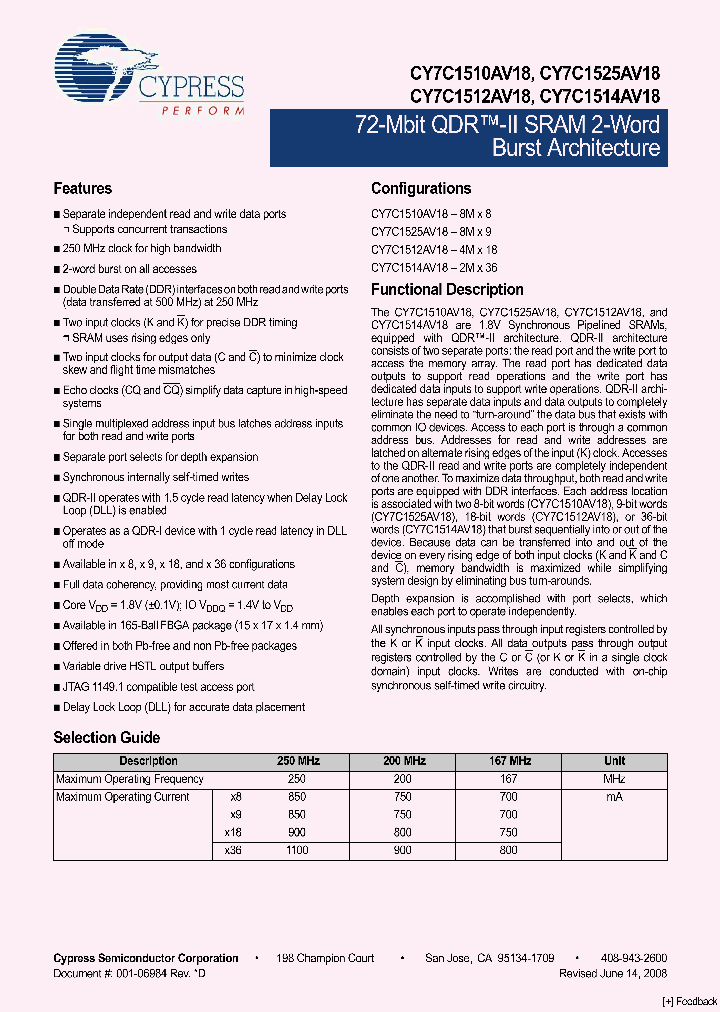 CY7C1525AV18-167BZI_8727434.PDF Datasheet