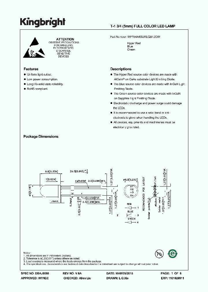 WP154A4SUREQBFZGW_8729542.PDF Datasheet