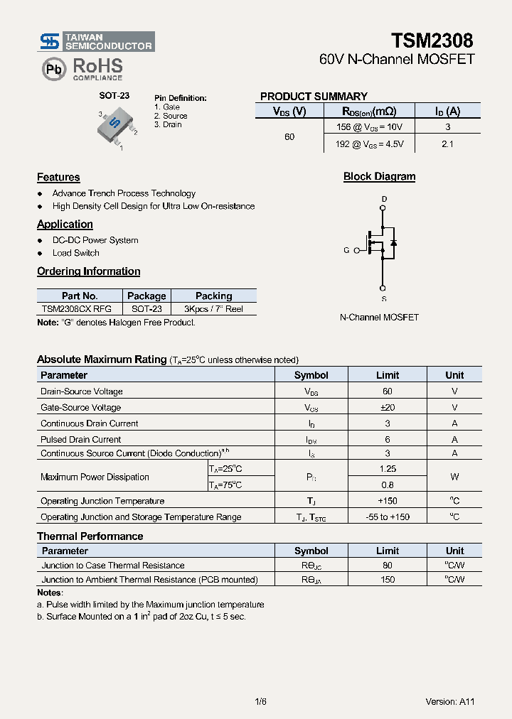 TSM2308CXRFG_8736238.PDF Datasheet