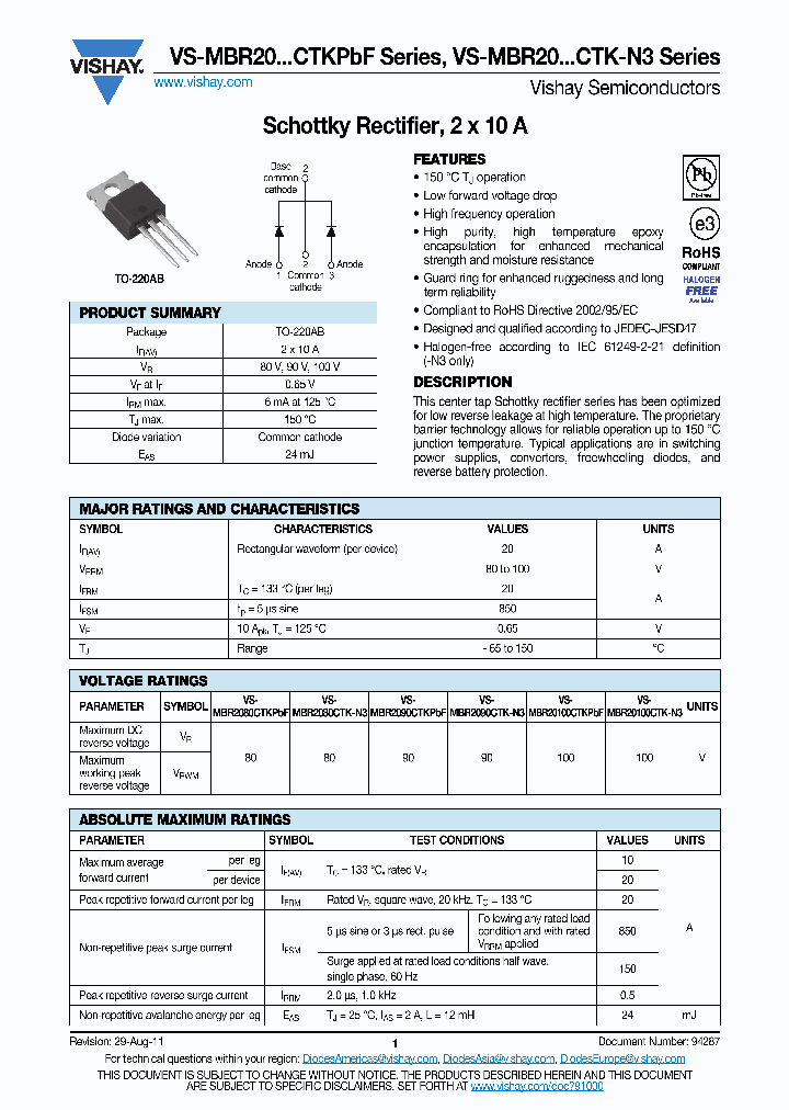 VS-MBR2080CTK-N3_8737997.PDF Datasheet