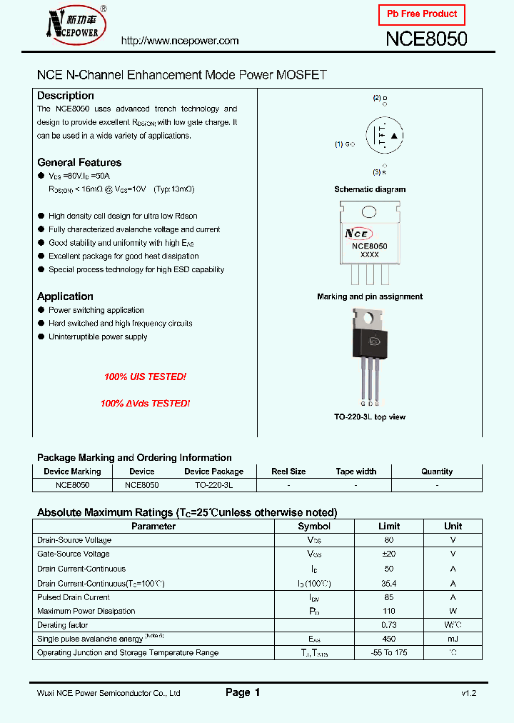 NCE8050_8747622.PDF Datasheet