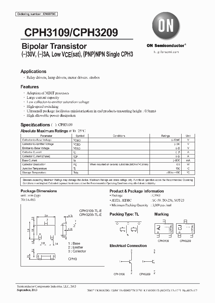 CPH3109-TL-E_8760957.PDF Datasheet