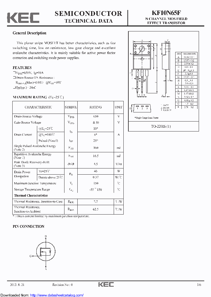 KF10N65F_8764813.PDF Datasheet