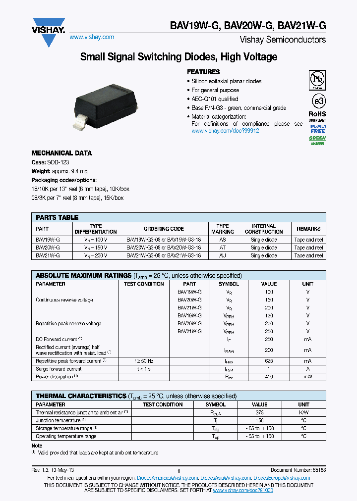 BAV21W-G3-08_8780127.PDF Datasheet