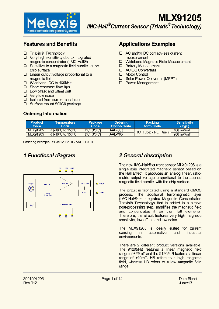 MLX91205KDCAAH-003RE_8806138.PDF Datasheet