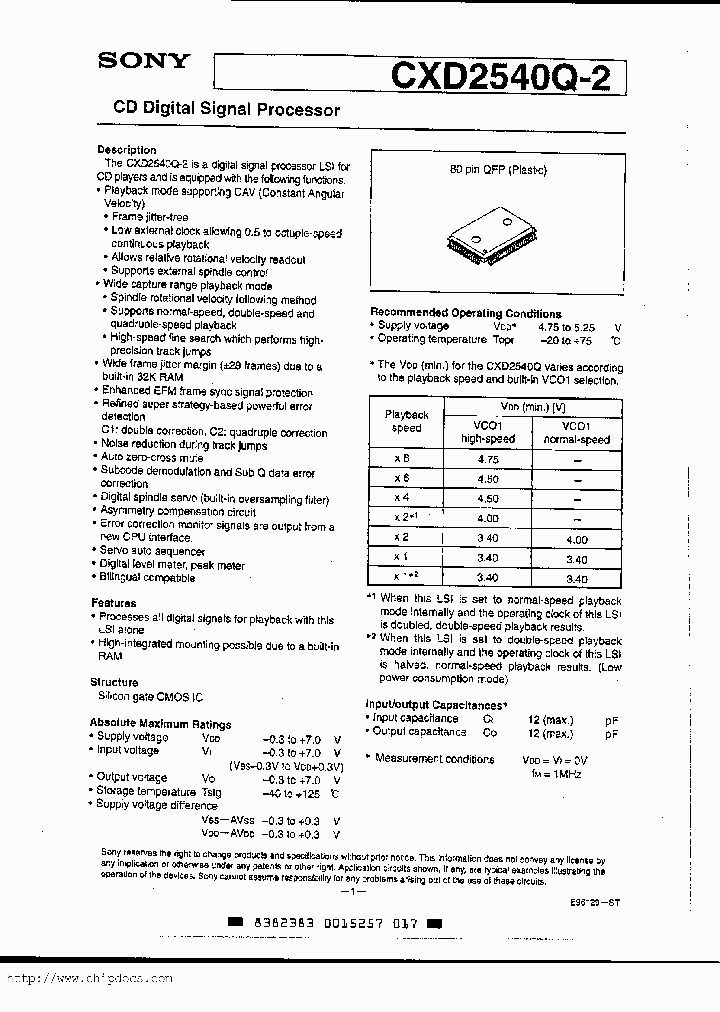 CXD2540Q-2_8809816.PDF Datasheet