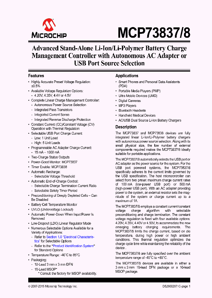 MCP73837T-GPIMF_8812029.PDF Datasheet