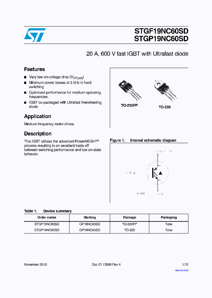 STGF19NC60SD_8813353.PDF Datasheet