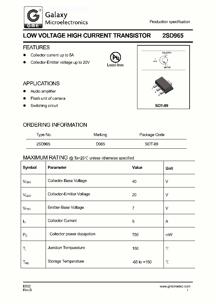 2SD965_8821814.PDF Datasheet
