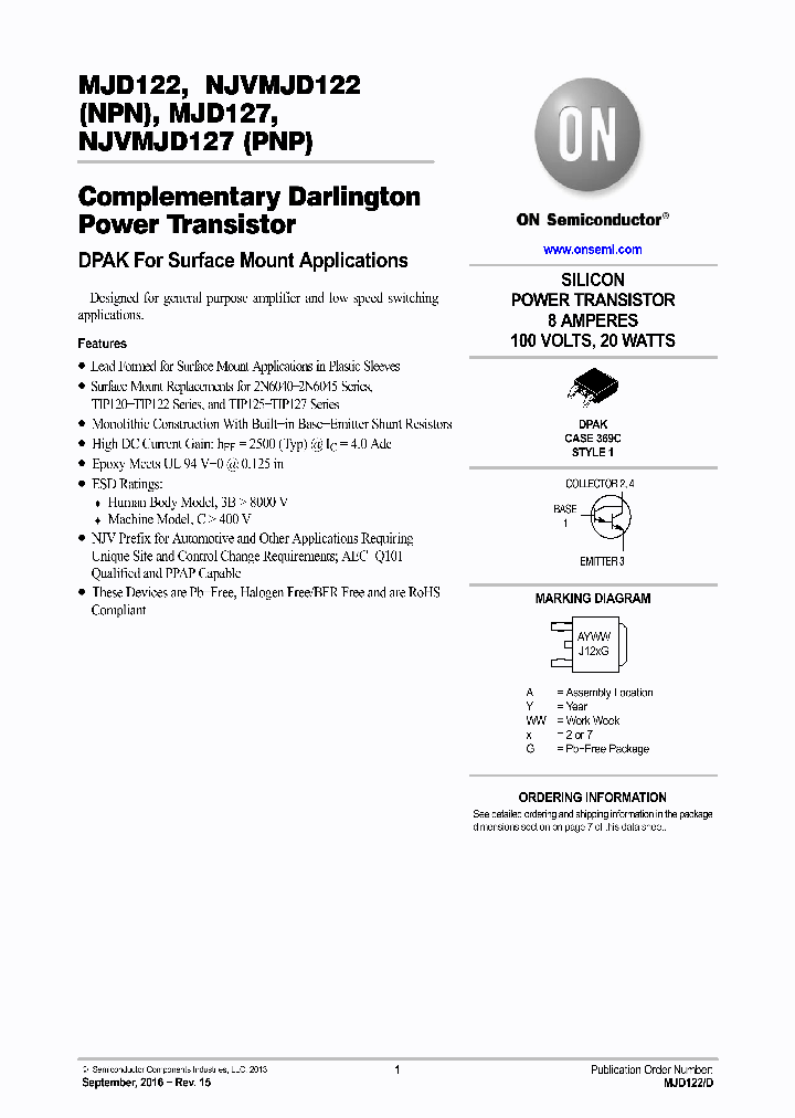 NJVMJD127T4G_8826348.PDF Datasheet