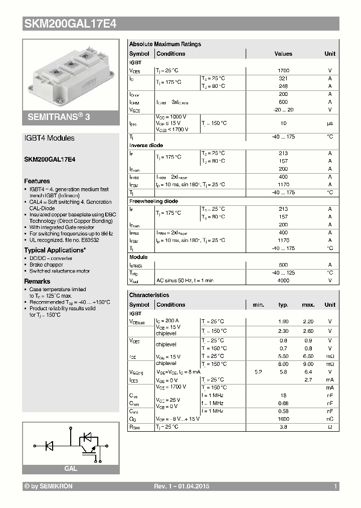 SKM200GAL17E4_8826821.PDF Datasheet