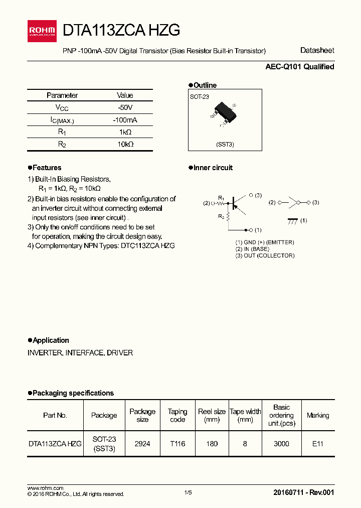 DTA113ZCAHZG_8841405.PDF Datasheet