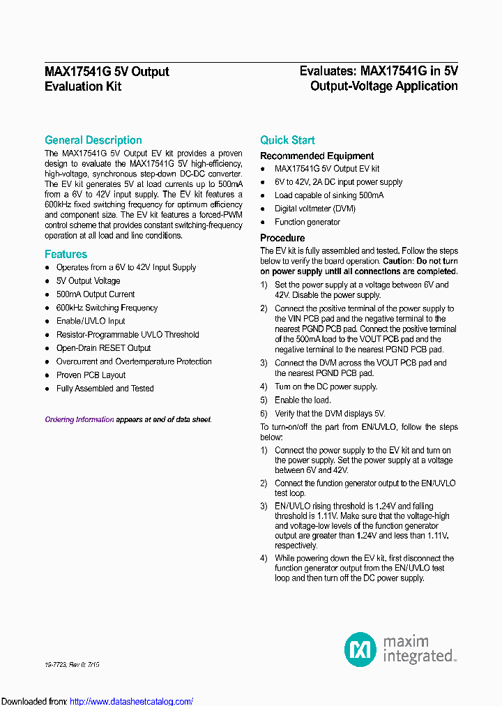 MAX17541GTBEVKIT_8838175.PDF Datasheet