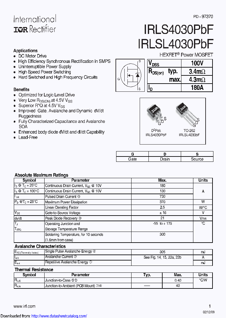 IRLSL4030_8837372.PDF Datasheet