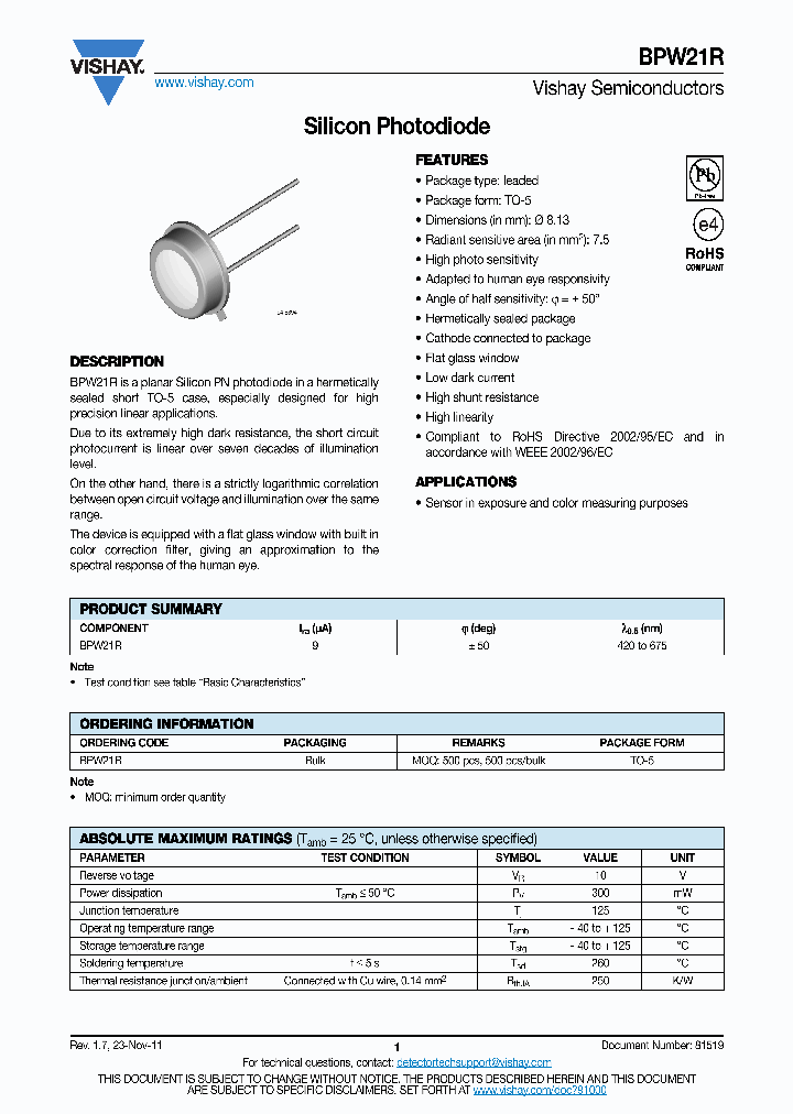 BPW21R_8833849.PDF Datasheet